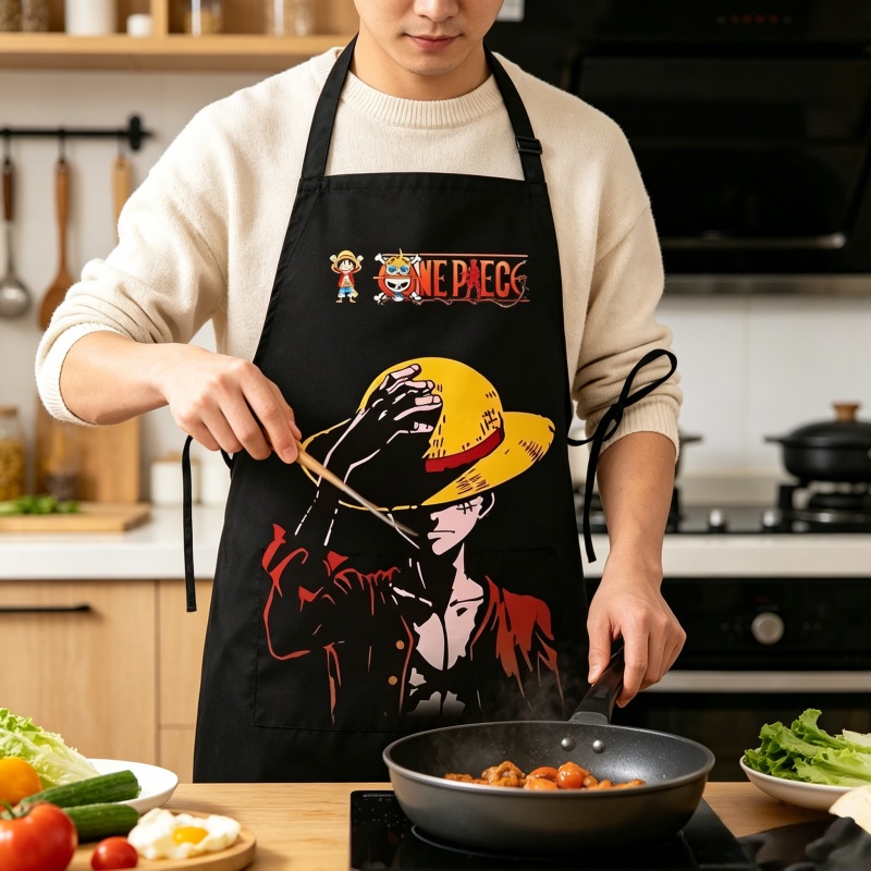Kitchen Baking Items - Fartuch One Piece Luffy z nadrukiem,