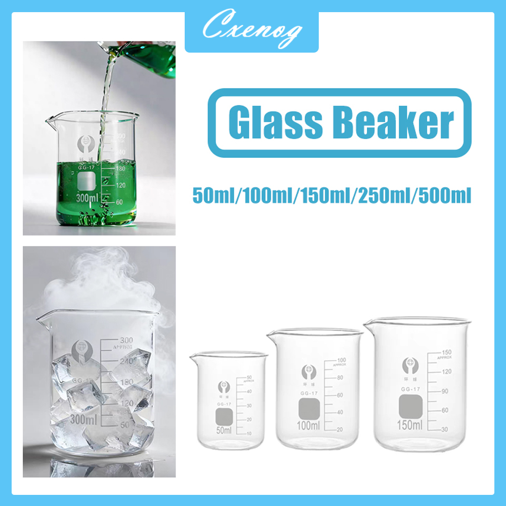Kitchen Glass Baking Set - Zestaw 3 szklanych kubków miarowych z