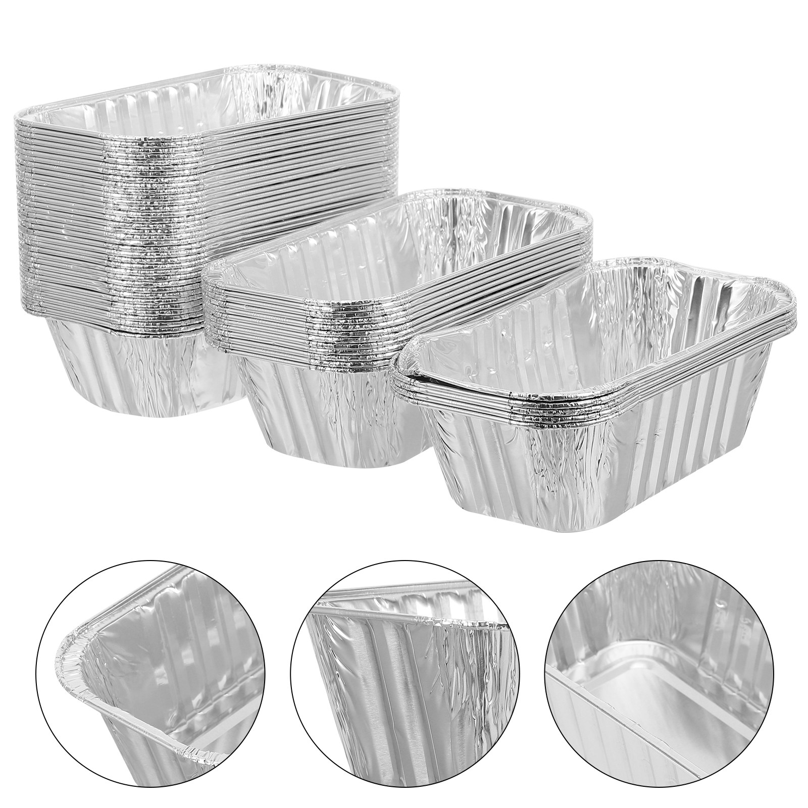 Kitchen Essentials Baking Tray - 50 szt. aluminiowych foremek do pieczenia