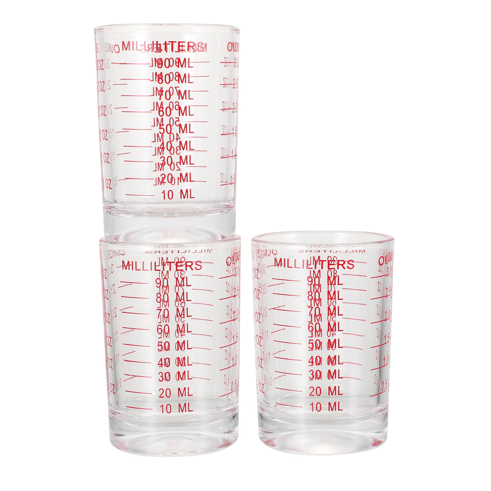 Kitchen Glass Baking Set - Zestaw 3 szklanych miarek z podziałką