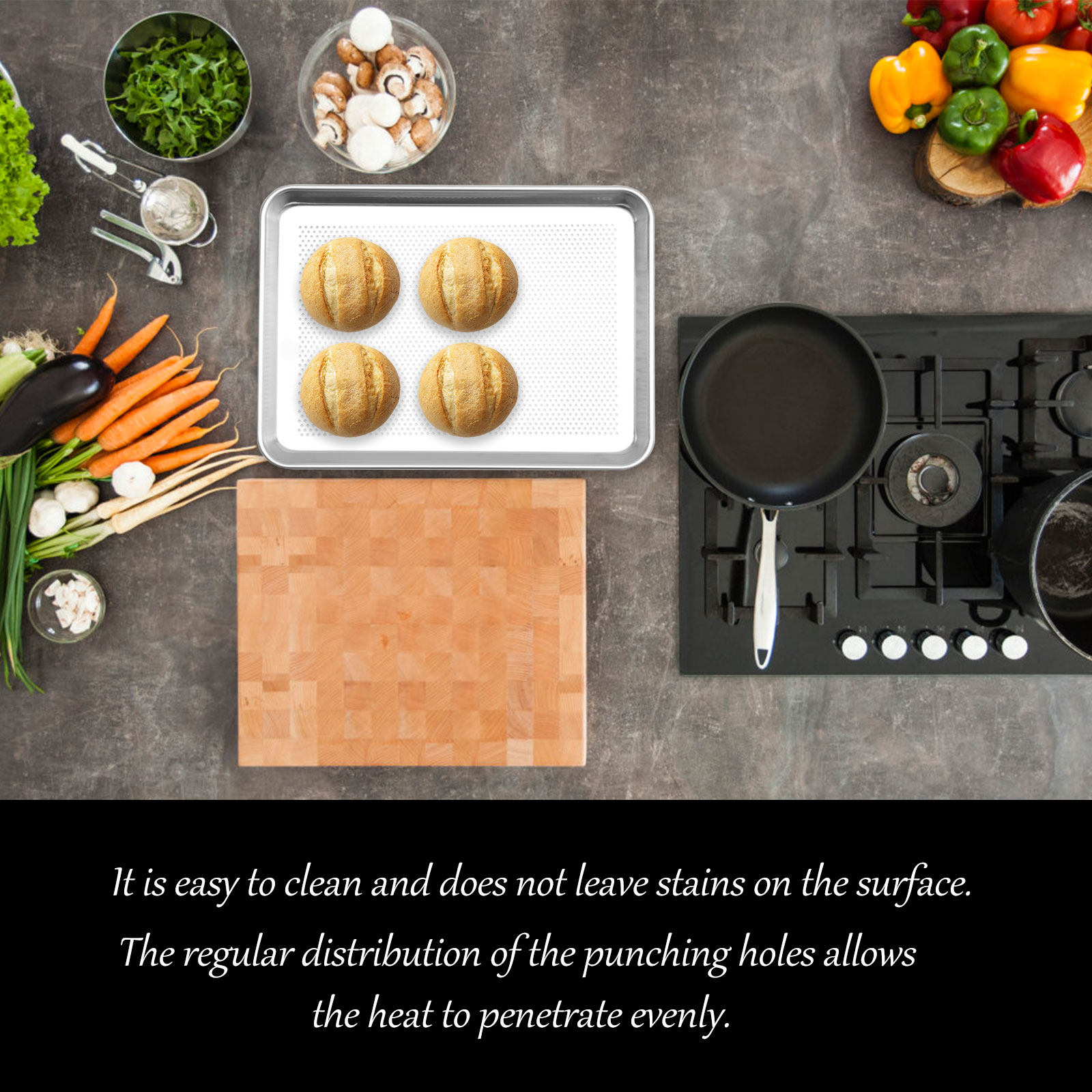 Kitchen Essentials Baking Tray - 1 szt. Niezawodna blacha do pieczenia