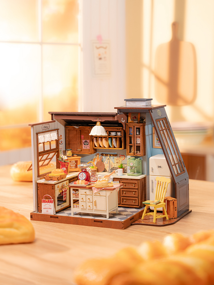 Baking Kitchen Robotime - Robotime Rolife Drewniany Domek dla Lalek