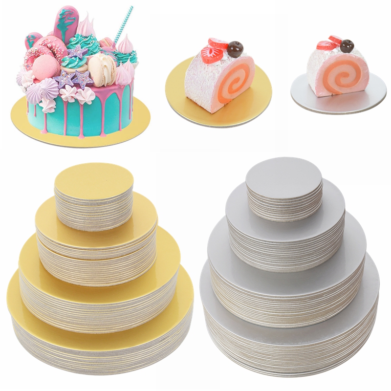 Cake Board Round - 10/16/22/26cm złoto srebro okrągła do ciasta
