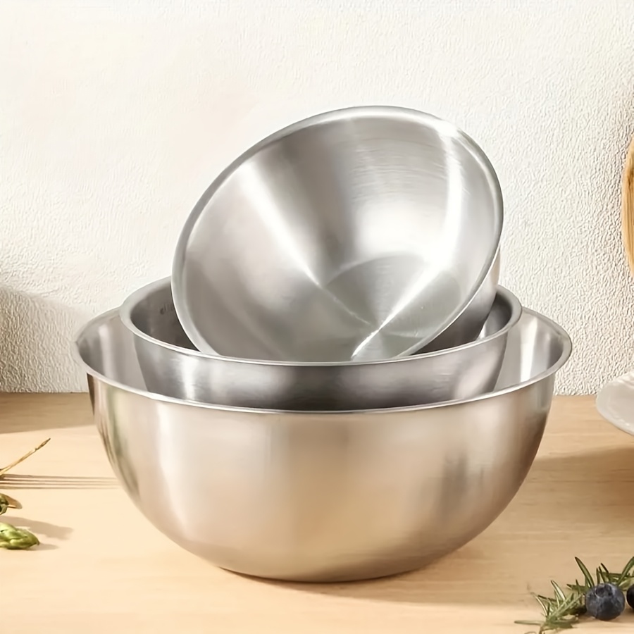 Kitchen Baking Bowls - 3-częściowy zestaw misek ze stali nierdzewnej