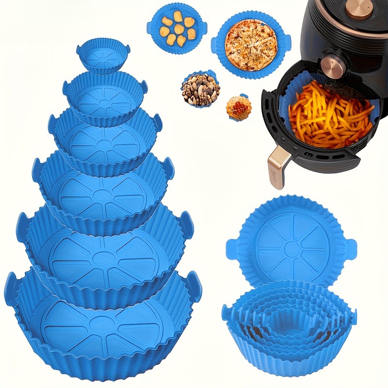 Kitchen Essentials Baking Tray - 6-częściowy zestaw silikonowych mat do frytkownicy