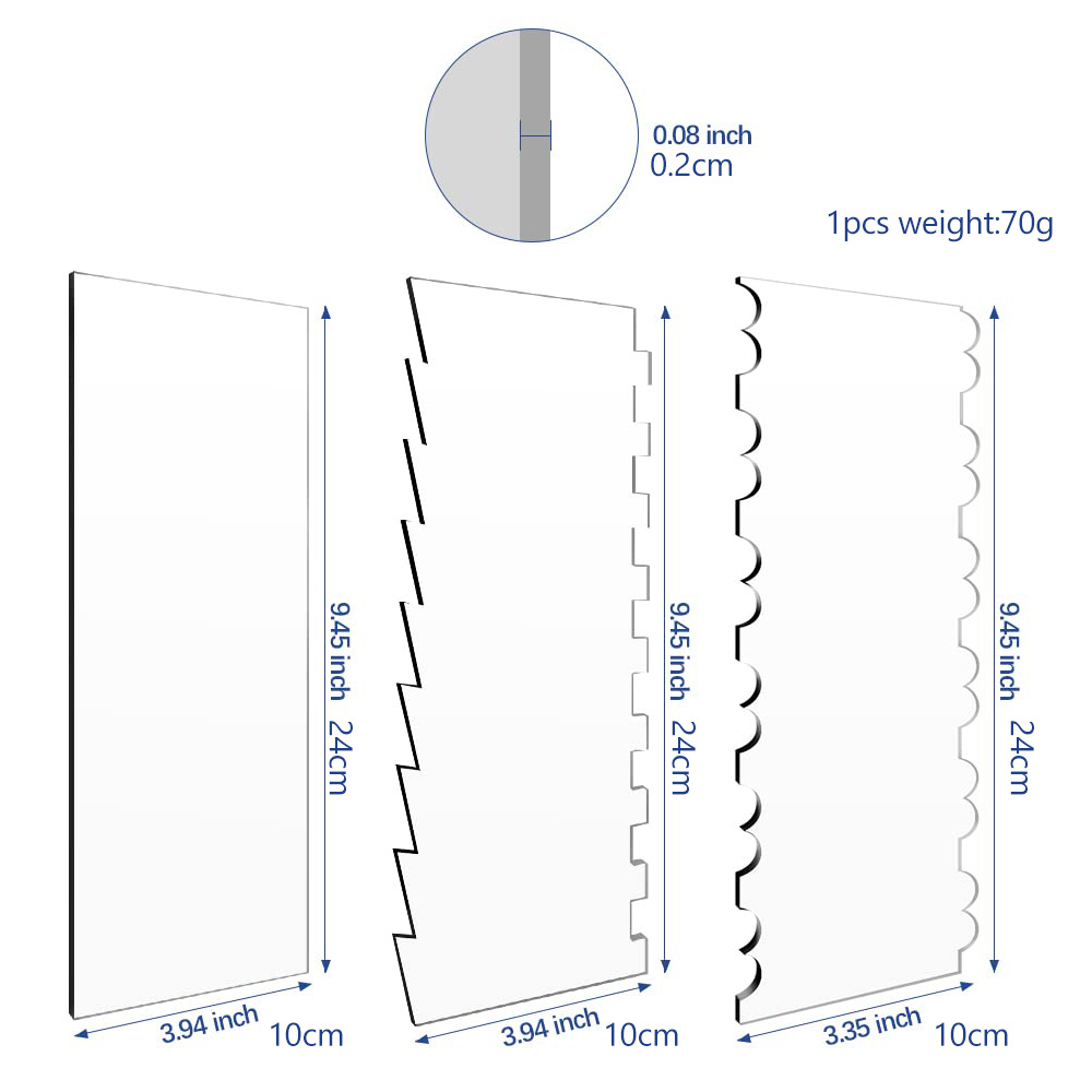 2 szt. Zestaw akrylowych skrob – Cake Board Round recenzja i cena