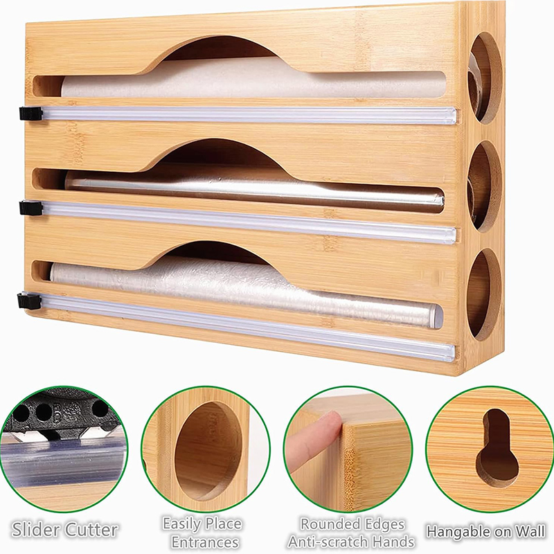 Pojemnik 3 w 1 na folię bambus – Kitchen Baking Tray Storage recenzja i cena