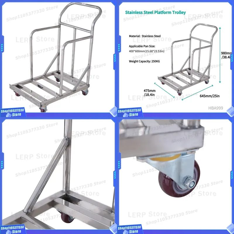 Wózek kuchenny ze stali nierdz – Kitchen Baking Trolley recenzja i cena