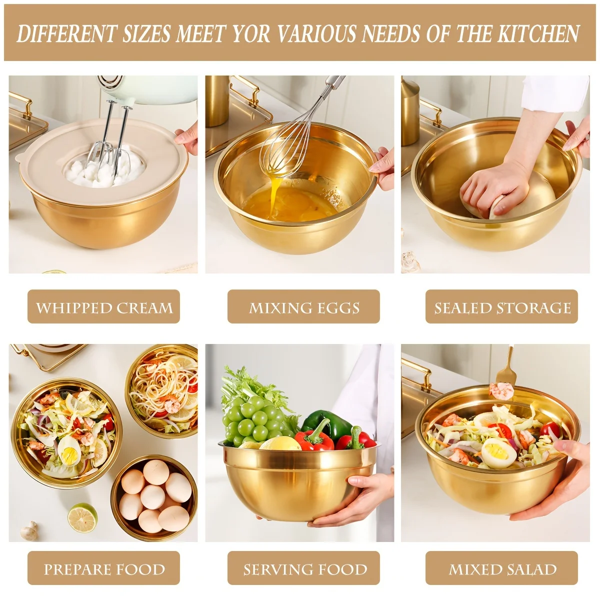10-częściowy zestaw misek ze s – Kitchen Baking Bowls recenzja i cena